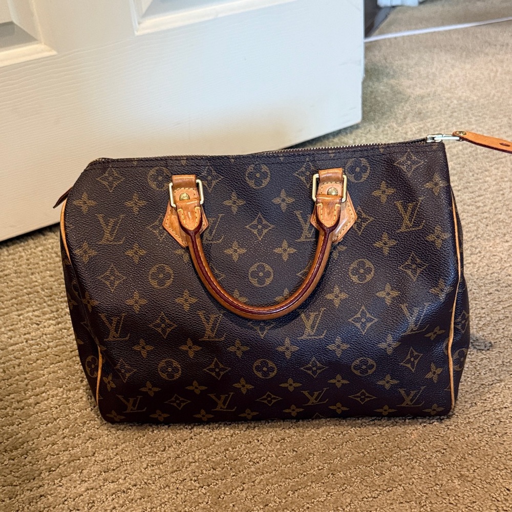 Louis Vuitton Dark Brown Monogram Speedy 30 , 100% authentic